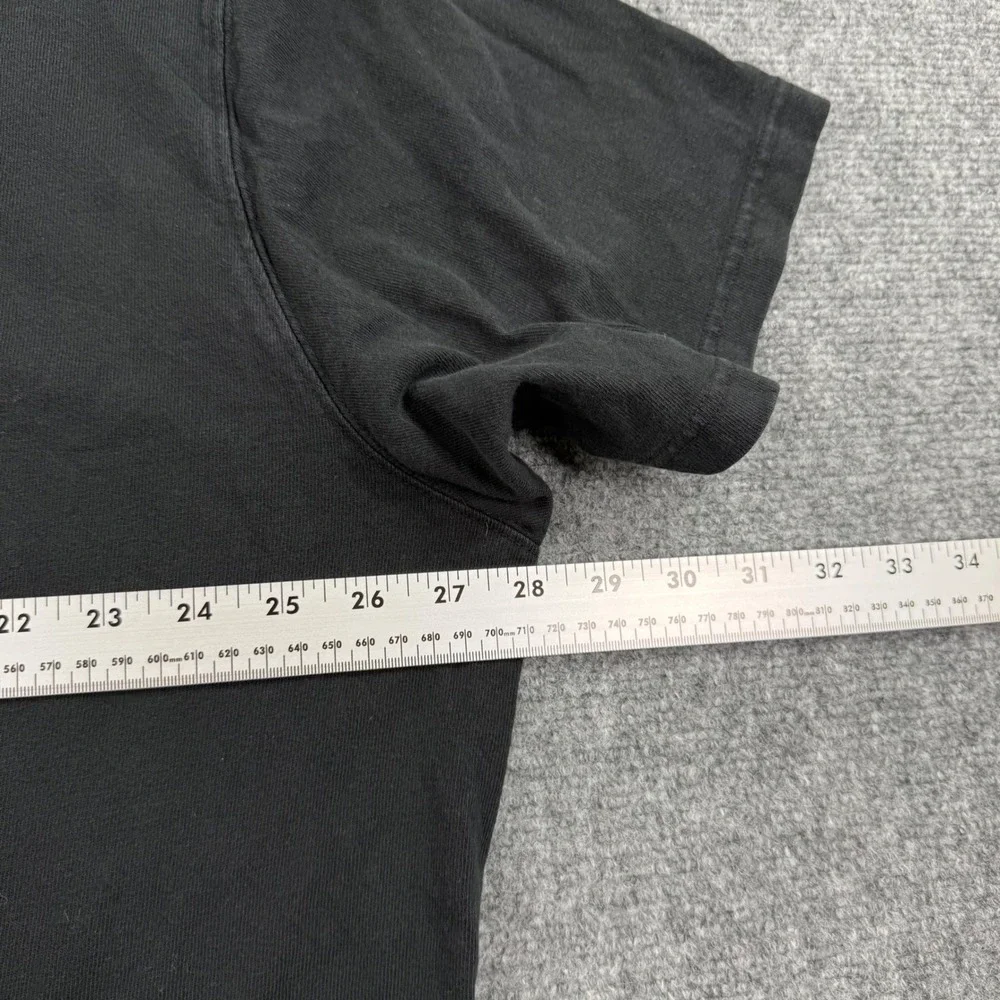 Uniqlo U T-Shirt 3XL Black Crew Neck‎ Short Sleeve Cotton Mens 341-433028